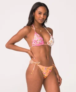 Embroidered Lettuce Edge Tie Bottoms*PQ Swim Best Sale
