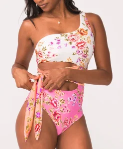 One Shoulder Cutout One Piece*PQ Swim Discount