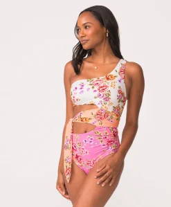 One Shoulder Cutout One Piece*PQ Swim Discount
