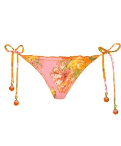Clementine Embroidered Lettuce Edge Tie Side Bottom*PQ Swim Best Sale