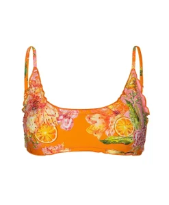 Clementine Embroidered Lettuce Edge Bralette Top*PQ Swim Store