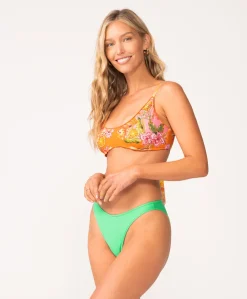 Clementine Embroidered Lettuce Edge Bralette Top*PQ Swim Store