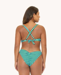 Gingham Drift Basic Ruched Bottoms (FINAL SALE)*PQ Swim Hot