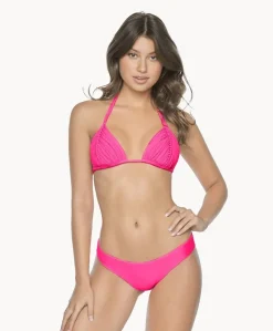 Hot Pink Basic Ruched Bottoms*PQ Swim Fashion