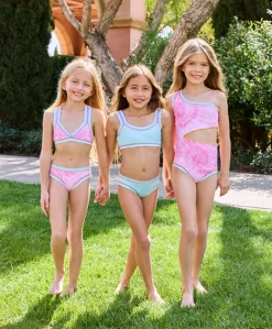 Kids Rainbow Embroidered Cut Out One Piece*PQ Swim Best Sale