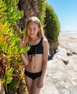 Kids Black Pier Lace Up Bikini (FINAL SALE)*PQ Swim Flash Sale