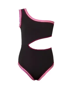 Kids Black Pier Rainbow Embroidered Cut Out One Piece (FINAL SALE)*PQ Swim New