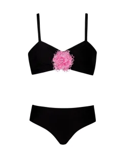 Kids Black Pier Rosette Bikini*PQ Swim Cheap