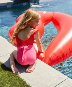 Kids Cosmo Pink Belted Knot One Piece*PQ Swim Hot