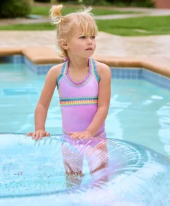 Kids Cotton Candy Rainbow Embroidered Tankini*PQ Swim Hot