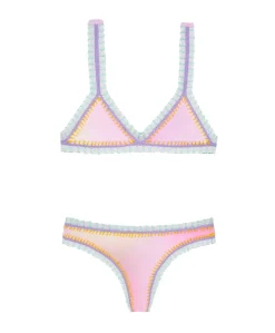 Kids Cotton Candy Tie Dye Rainbow Embroidered Bikini*PQ Swim Clearance