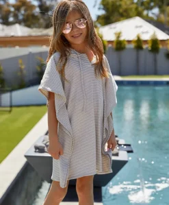 Kids Gold Stripe Reagan Poncho*PQ Swim Cheap