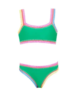 Kids Ireland Sporty Rainbow Embroidered Bikini*PQ Swim Best