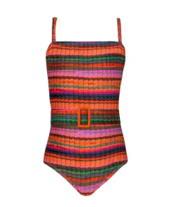 Kids Jetty Stripe Brixtyn Belted One Piece*PQ Swim Cheap
