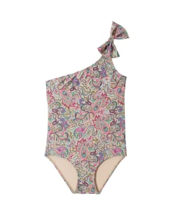 Kids Paisley Coast One Shoulder Bow One Piece (FINAL SALE)*PQ Swim New