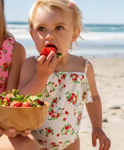 Kids Strawberry Fields Ruffle One Piece (FINAL SALE)*PQ Swim Discount