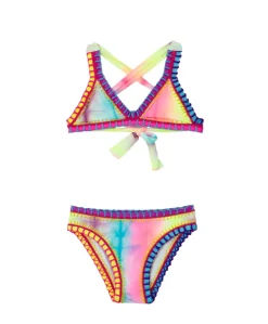 Kids Tie Dye Rainbow Embroidered Bikini (FINAL SALE)*PQ Swim New