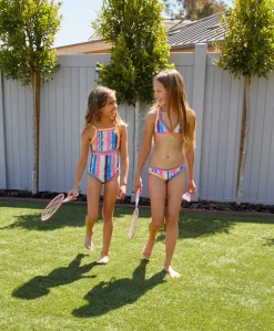 Kids Tie Dye Rainbow Embroidered Bikini (FINAL SALE)*PQ Swim New