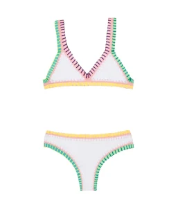 Kids Water Lily Rainbow Embroidered Bikini*PQ Swim Online