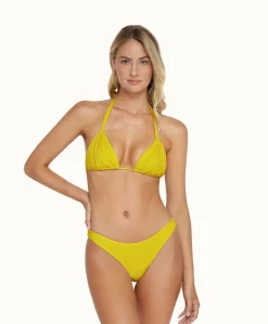 Lemon Drop Basic Ruched Bottoms (FINAL SALE)*PQ Swim Clearance