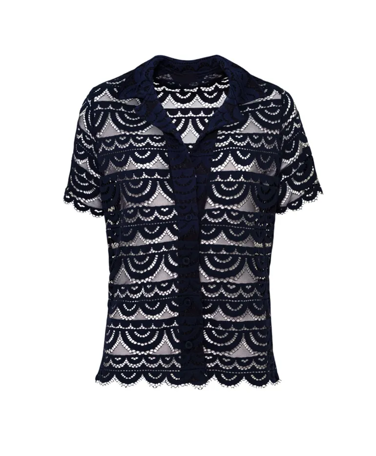 Lace Button Top*PQ Swim Online