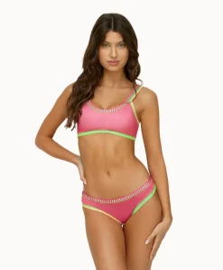 Platinum Bubble Gum Crochet-Trim Scoop Bottom*PQ Swim Cheap
