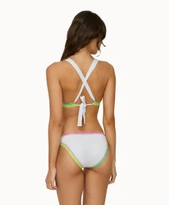 Platinum Water Lily Crochet-Trim Scoop Bottom*PQ Swim Store
