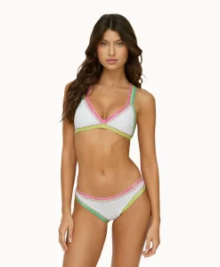 Platinum Water Lily Crochet-Trim Scoop Bottom*PQ Swim Store