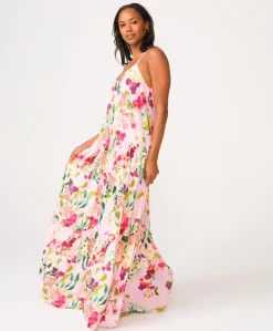 Summer Hibiscus Aaron Long Dress*PQ Swim Clearance