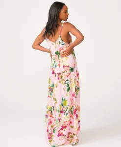 Summer Hibiscus Aaron Long Dress*PQ Swim Clearance