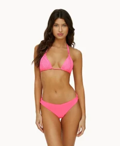 Vivid Pink Basic Ruched Bottoms*PQ Swim Discount