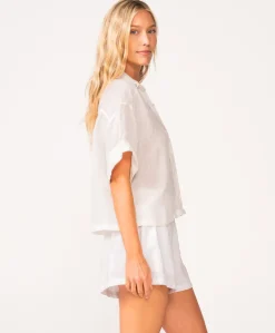 Water Lily Amira Linen Short*PQ Swim Outlet