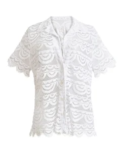 Water Lily Lace Button Top*PQ Swim Hot