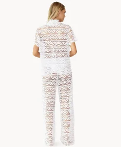 Water Lily Lace Button Top*PQ Swim Hot
